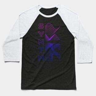 Synth Waveform Audio Analog Design Modular Gift Baseball T-Shirt